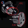 Universal Travel UK UK para UE Euro plug plug ac plug carregador de energia adaptador soquete preto conector de adaptador de plugue de energia preto