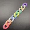 20pcs/lote 24mm Multi Colors Acrílico Torcido Torcido Peças Minchadas Minchações Para Jóias Fazendo Brincos de Colar Diy Acessórios