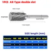 Axtyp Huvud Tungsten Carbide Alloy Rotary File Drill Milling Carving Bit Point Burr Die Grinder Abrasive Tools