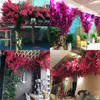 Artificial Flower Rattan Tree Vine Bougainvillea Floral Wall Plants Tree Wedding Christams Party Festival Outdoor Garden Decor