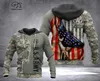O mais novo Soldado Militar do Exército Militar dos EUA da Polônia Austrália Veterano Pullover Camo 3dprint Men/Women Streetwear Jacket Capuzes A1