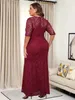 Plus Size Elegant Party Evening Formal Lace Dresses For Women 240410