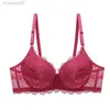 BRAS SEXY PUSH UP BRAS FÖR KVINNOR 75 80 85 90 95 B C CUP Tjock vadderad underkläder för flickor 3/4 kopp steg BRA Kvinnliga underkläder 240410