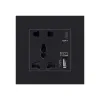 Depoguye International Universal Piver-Hole USB Wall Socket, интеллектуальная быстрого зарядка типа C, AC110V-250V