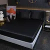 Couvercle de matelas en satin ajusté en satin de luxe avec feuille de lit de lit élastique Fiche d'ajustement Rayon 240408