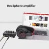 Amplificateur Kebidu HA400 Amplificateur audio ultracompact 4 canaux Mini O Amplificateur de casque stéréo avec adaptateur d'alimentation Adaptateur de fiche US