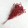 Artificial Foam Flowers Christmas Berries Golden Glitter Sparkle Fake Flower DIY Decor Home Tables Wedding Bouquet Wholesale