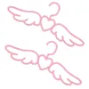 10/20 PCs Neues Design Fly Angel Plastikkleidung Hemd Hemd, süße hübsche rosa liebevolle Herzschal -Unterwäsche -Kleiderbügel Rack