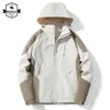 Herrenjacken Outdoor Wandermänner Frauen Kapuze Winddicht wasserdichtes Camping Dünn Unisex Schichten Paar Streetwear Windbreaker