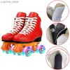 Inline Roller Skates 4-Wheel Skates For Girls Boys Flashing Roller Skate Shoes Adult Double Row Skates Sneakers With Wheels Ice Rink Outdoor Skating Y240410