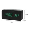 Wood Table Watch Digital Desktop Desk Clock Vintage Alarm USB/AAA Power Snooze Electronic Voice Control LED Clocks Bedside Bed