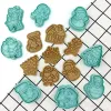 6PCS świąteczne kruszki ciasteczek Zestaw Santa Snowflake Bell Fondant Expossed Stamp DIY Pieak Mold Materia przyjęć