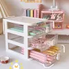 Desktop trasparente box di cartoleria da stoccaggio di plastica Destina di plastica Organizzatore di gioielli Container Makeup Rack Cosmetic Rack Home Supply Home