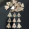 50pcs Gwiazda Gwiazdy Snowflake kształty drewniane scrapbooking rzemios