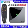 Box A95x F3 Air RGB Light TV Box Android 9.0 Amlogic S905X3 Smart TV Box 4GB 64GB 32GB TVBox Dual WiFi 4K 60Fps 2G 16GB Media Player