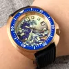 Caso de bronze NH35A PT5000 Movimento 200m à prova d'água 41mm Surfing Luminous Dial Watch Men Ceramic Insert Sapphire Glass