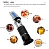 Refractometer All kinds Brix Alcohol Salinity Handheld Refractometer Wine Beer Sugar Fruit Vegetables Juice with ATC