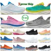 Grote size ontwerpers hardloopschoenen voor heren vrouwen Clifton 9 Bondi 8 heren buiten sport zwart wit geel platform dames sneakers trainers maat 5-13 snelle verzending