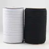 3/6/8/10/12mm Sy Elastic Band White Black Polyester Rubber Elastic Cord för klädplagg Sy Tillbehör 5Z