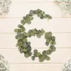 New Artificial Fake Eucalyptus Garland Willow Green Long Leaf Plants Greenery Foliage Wall Hanging Style Home Garden Decor