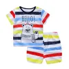 T-shirts merk katoen babysets vrijetijdssportjongen t-shirt + shorts sets peuter kleding babyjongen kleding 240410