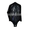 Inflatable Breast Men Latex Catsuit Back Zip Handmade Jumpsuit Clothing S-LCM145