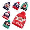 NYA 50 DESIGNER LED JUL HATS beanie Nytt år stickat belysning varm hatt julgran snögubbe barn vuxna hatt