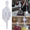 Transparent Air Lock S-Shape Airlocks ,Homebrew Bubble Airlock Carboys Stopper & Fermenter Seal Valve with Food Grade Grommets