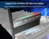 Kort Jeyi VolleyStarPro Black Heat Sink M.2 för NVME SSD för NGFF till PCIe X4 Adapter kylfläns M Key PCIe 3.0 X4 Full Speed ​​RGB LED