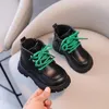 Laarzen knappe kinderen korte Engelse styte mooie silhouetschoenen voor meisjes babyjongen herfst student platform school h04045