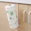 Metal Kitchen Tissue Holder Hanging Toilet Roll Paper Holder Towel Rack Kitchen Bathroom Cabinet Door Hook Holder Organizer