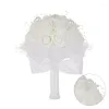 Fiori decorativi bouquet artificiale bouquet europeo ornamento bianco portatile per oggetti di festa nuziale