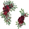 2pcs/set artificial Garland Wedding Arch Props Welcome Cartão Decoração de Cartão Floral Holding Flower Flower Linha de display Janela