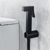 Bidé de homenaje de inodoro Bidet Toliet Sprayer Juego de lavado de la ducha del pañal de lavado para el baño del baño Wowen 304 STRELL NEGRO