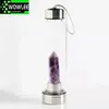 Bottiglia d'acqua Crystal Point Natural Healing Obelisk Wand Elisir Quartz per guarire Energy St Glass