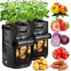 Bolsas de cultivo de papa planta bolsas de cultivo de 7-10 galones bolsas de cultivo espesas de servicio pesado herramientas de jardín maceta con mangos