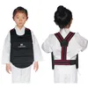 Enfant adulte femmes hommes Taekwondo Karaté Corps de poitrine Protecteur de protection Soutien de la protection de la protection Équipement d'entraînement blanc noir Deo