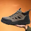 Boots Travail Sénalisation Chaussures pour hommes Antismash Antipuncture Work Sneakers Indestructible Steel Toe Chaussures Bottes de sécurité protectrices