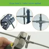 50pcs Cross Clip 304SS Invisible Anti-theft Network Cross Buckle Protective Mesh Window Fence For 2/3/4mm Wire Cable