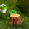 Mini Baumstumpf Miniatur Figur Hausharz Statue Mikro Landschaft Fairy Gartenhandwerk Puppenhaus Ornament Home Dekoration