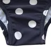Tiaobug Summer Kids Girls Black One-Piece Potka Dots Ruffles Swimsuit Maillots de bain Enfants Natation du justaucorloque