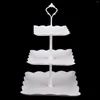 Servis uppsättningar 3 Tier Cupcake Display Stand Dessert Tower Fruit Tray Decoration