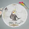 Schattige vogel snel drogen badhanddoek geprinte zwemdouche wasstoffer voor volwassen hotel huis papegaai zachte strand handdoek gewaad yogamat