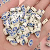 30 st/parti 10mm Blue White Evil Eye Round Polymer Clay Pärlor Löst distanspärlor för smycken som gör armband DIY Halsband handgjorda