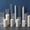 Pilastro acrilico lungo a strisce candele colonna romana stampi per costolette per costolette di plastica stampo stampo fai -da -te bougie forniture fatte a mano