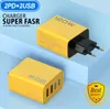 Bumblebee da 120w a caldo Bumblebee Super Fast Charging KO-71 2PD+2 USB Caricatore di ricarica per laptop Tablet Mobilephones Wall Travel Wall Eu/US Plug Charger nella scatola di vendita al dettaglio