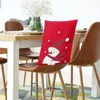 Chair Covers Christmas Removable Washable Desk Back Slipcover Snowmen Pattern Dining Room Protector Home Supplie