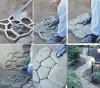 DIY Plastic Pather Maker плесень вручную проложить цементные кирпичные плесени сад Каменная дорога бетонные формы тротуар для сада дома
