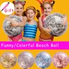 Bolas de praia de 40 cm de praia Bolas infláveis de piscina de natação de praia Toys for Kids crianças de piscina ao ar livre brinquedo brilhar bola de água com inflador