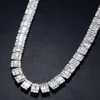 Vvs Moissanite Diamond for 925 Silver Material 2mm 3mm 4mm 5mm 6.5mm Stone Tennis Link Chain Necklace for Rapper